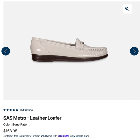 SAS Metro - Leather Loafer
Color: Bone Patent 7.5 N - Picture 3 of 13